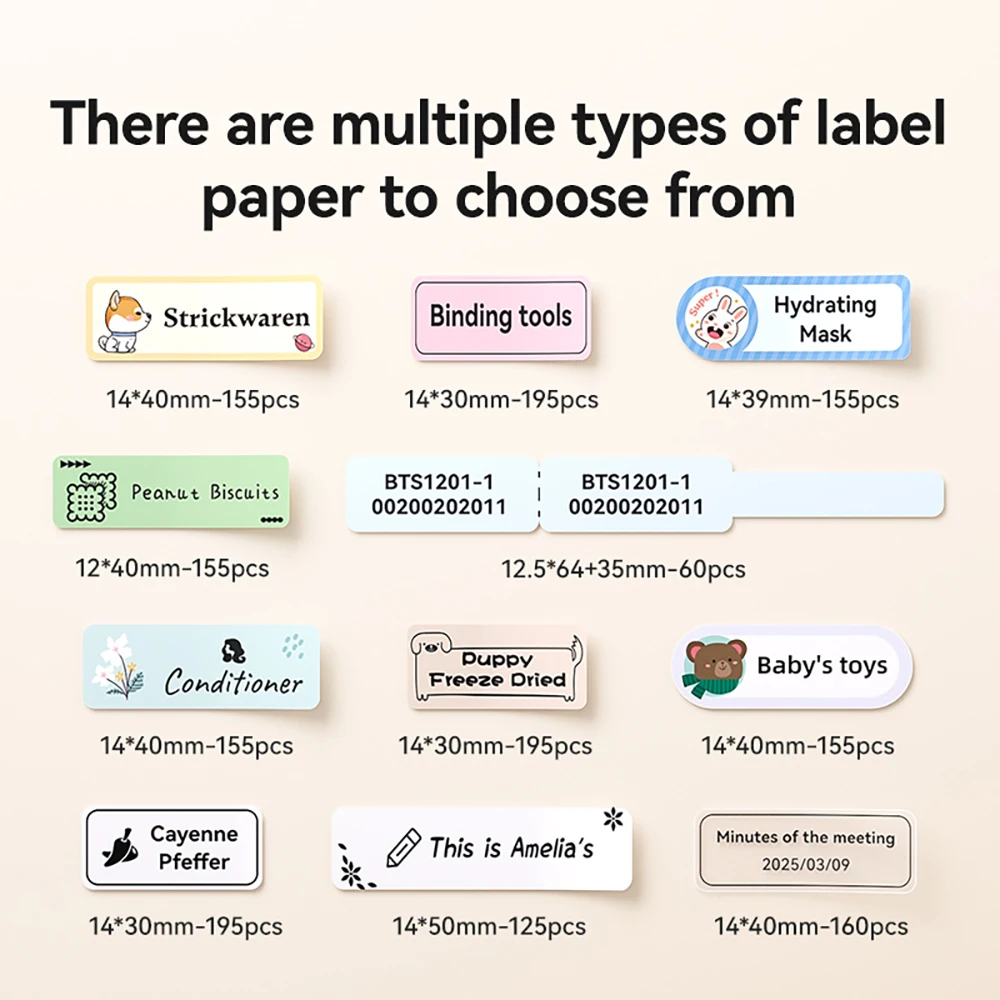 Niimbot Waterproof Anti-Oil Printing Label Paper Scratch-Resistant Tape Sticker for D11 D110 D101 H1S Mini Thermal Label Printer