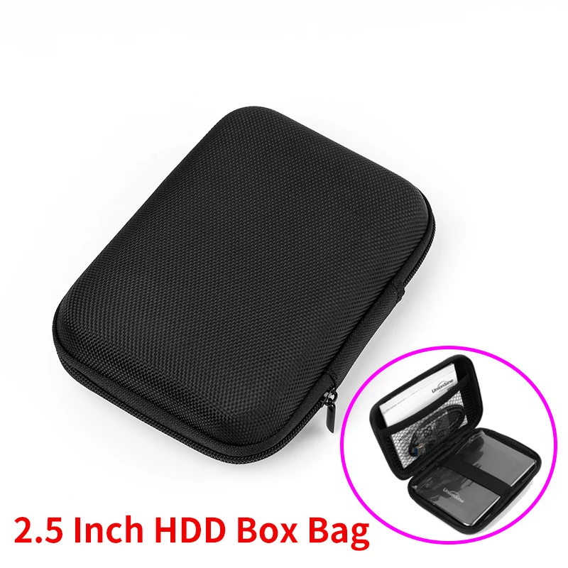 UnionSine Hard Disk Case Portable HDD Protection Bag for External 2.5 Inch Hard Drive/Earphone/U Disk Hard Disk Drive Case