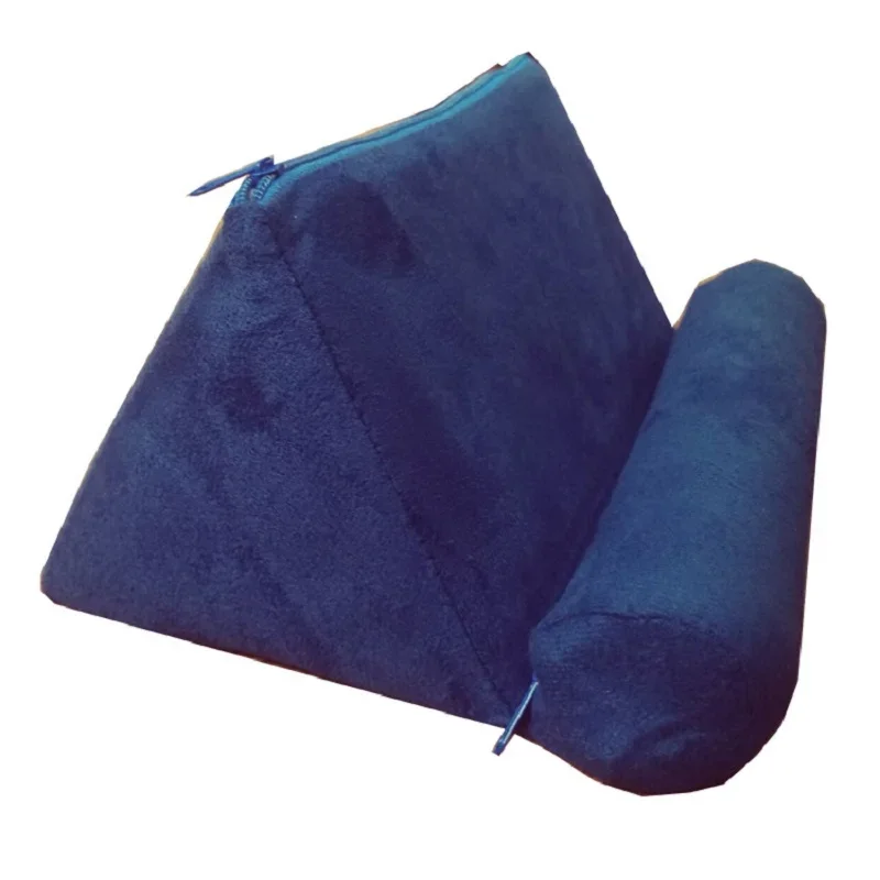 Multifunctional Tablet Pillow Stand Phone Holder Ergonomic Triangular Bed Cushion Soft Suede Rest Pad for iPad E-reader