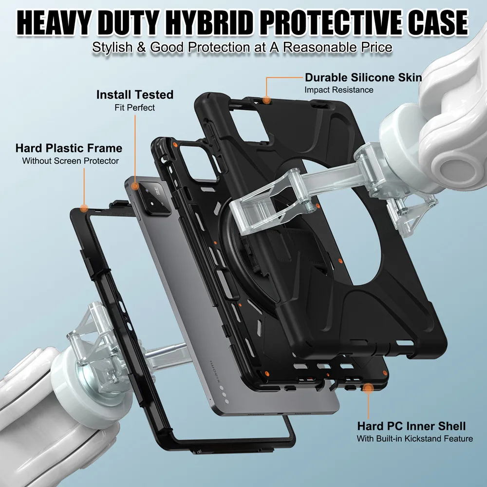 Heavy Duty Shockproof Case For Xiaomi Pad 8/8 Pro MiPad 8 11.2" Tablet Cover For Xiaomi Pad 7/7 Pro Mipad7 POCO Pad X1 11.2 Case