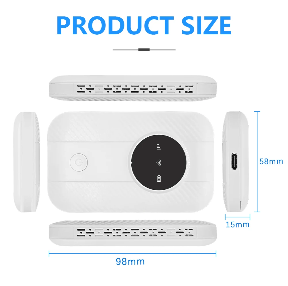 WiFi Hotspot Device 300Mbps High Speed 4G Wireless Network Device for Travel Camping Portable WiFi Router