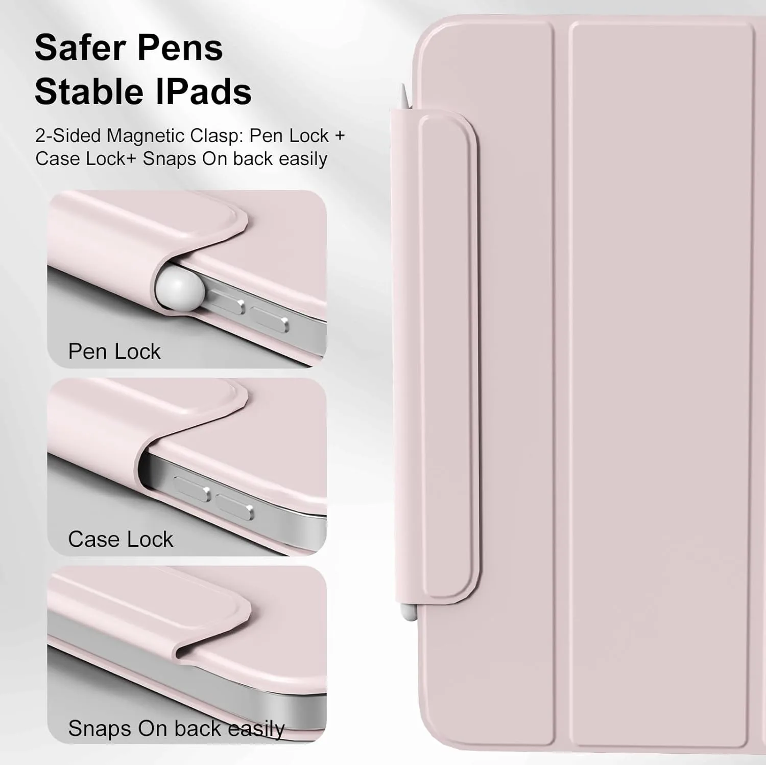 ZOYU for iPad A16 10/11th Ultra-Slim & Light, Strong Magnetic Attachment Case, iPad Pro 11 12.9 Air 4/5th 11/13 Mini 6/7th Cover