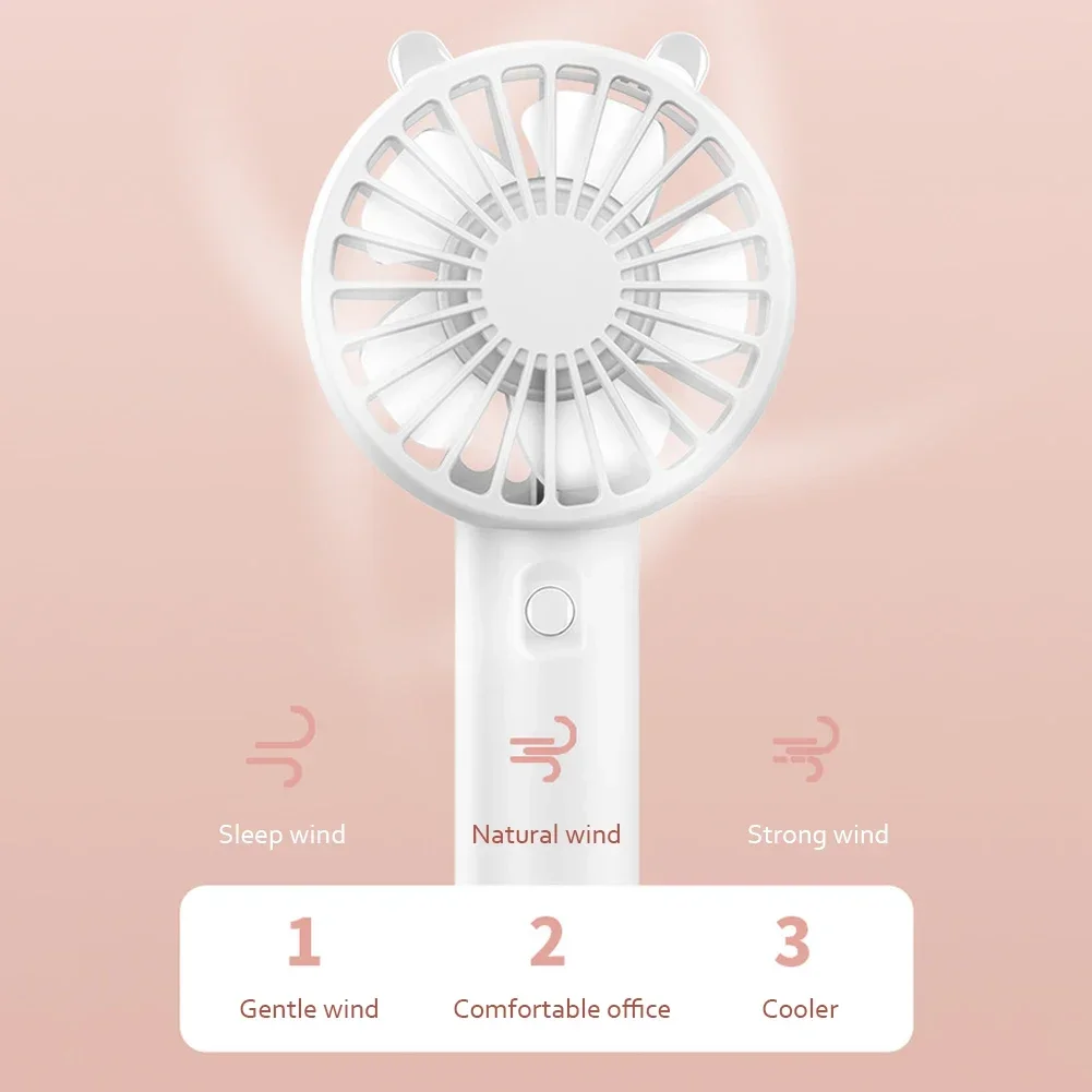 Portable Handheld Fan Small Cooling Fan USB Rechargeable Eyelash Eyelash Mute Cooler Handheld Fan Mini USB Rechargeable Desk