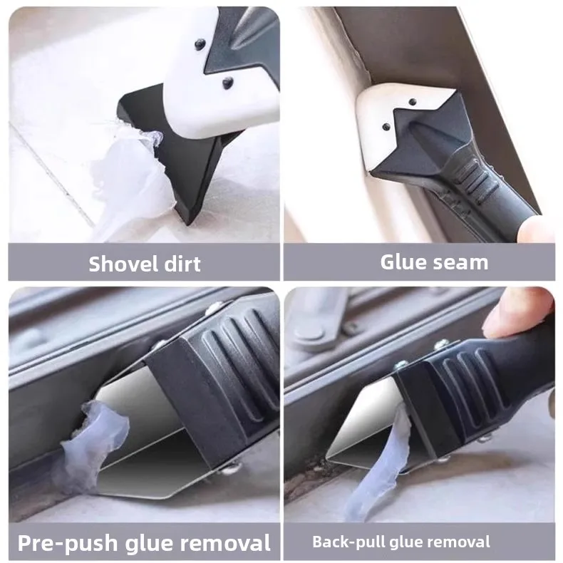 Silicone Scraper Squeegee Glue Remover Knife Caulking Angle Beauty Crack Trowel Tool Grout Scraper Kit 5in1 Multifunctional Home