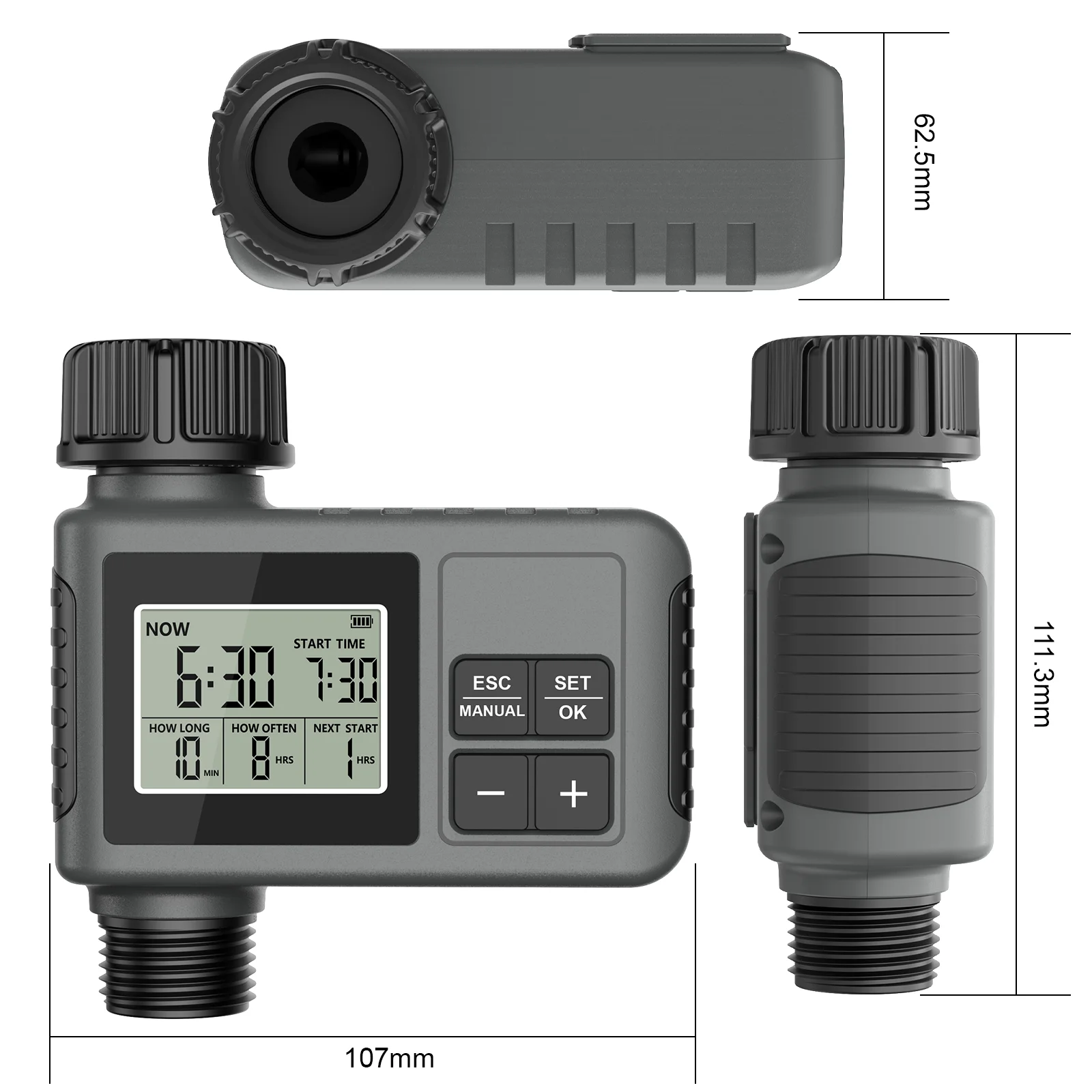 Insoma Automatic Water Timer Intelligent Irrigation Watering System Sprinkler Timer Garden Programmer Equipment IPX7 LCD Display
