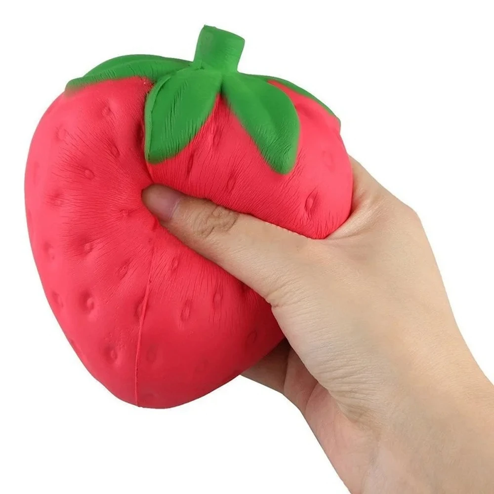 Soft Strawberry Fruit Squishy Toy – Slow Rising Stress Relief for Kids & Adults, Squeeze Anti-Anxiety Sensory Fidget Toy
