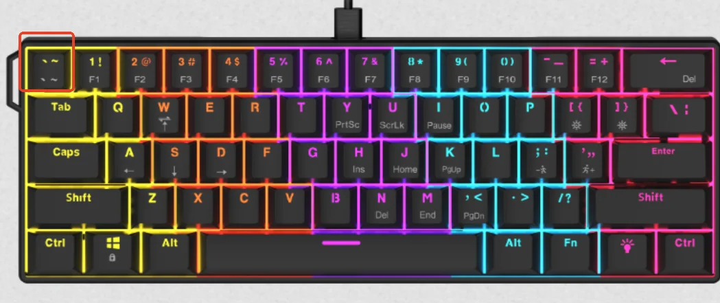 AJAZZ NK61 Wired Gaming Mechanical Keyboard 60% RGB Hot-Swappable 61 Keys Red Switch Mini Keyboard for Gamer PC