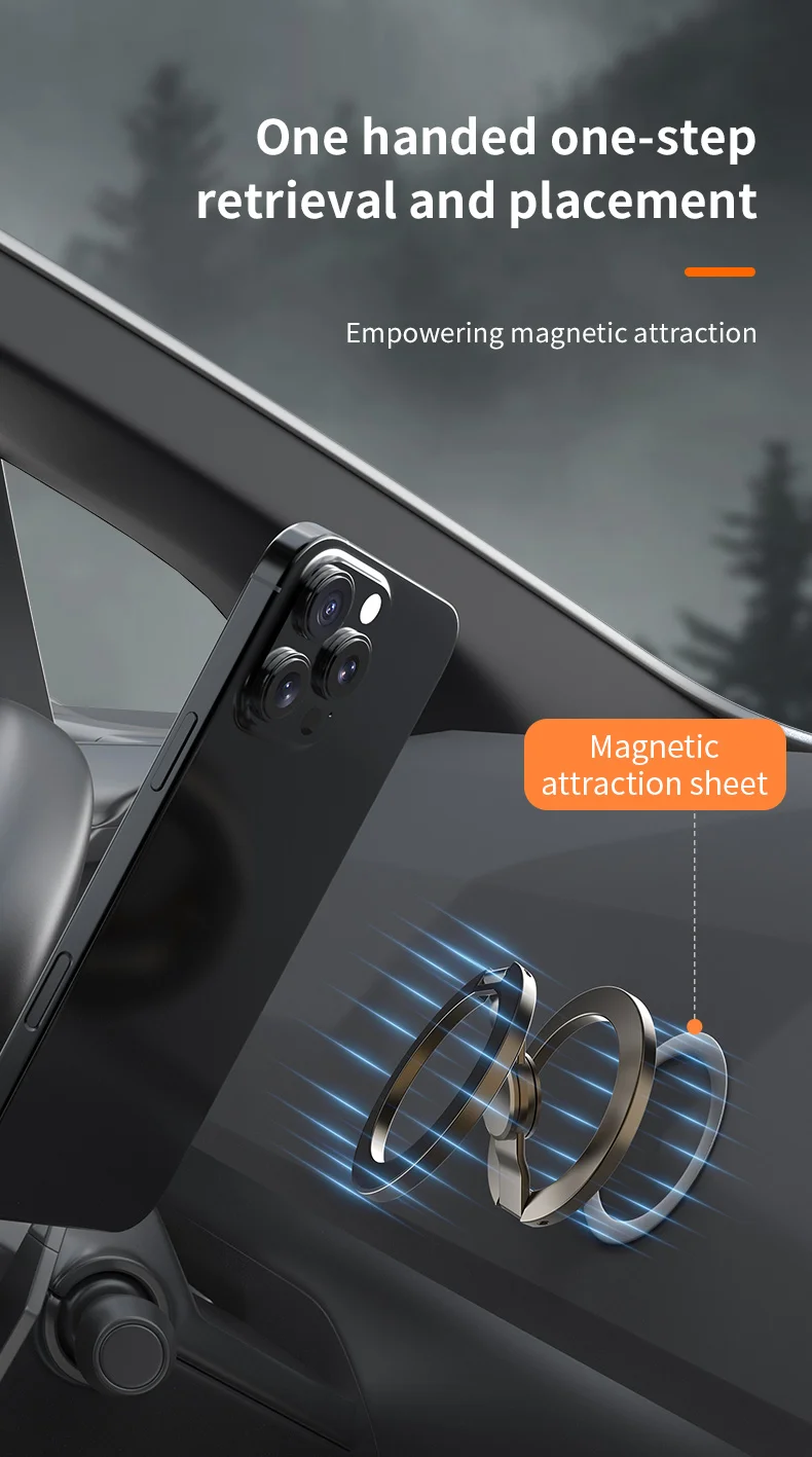 2025 Double-Sided MagSafe Phone Holder for iPhone 14/15/16, Foldable 360° Rotating Stand with Strong Magnet & Finger Grip Suppor