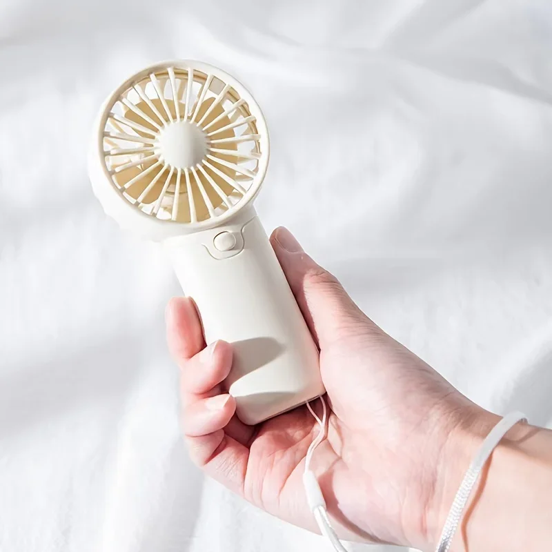 2026 Cute Mini Fan Portable Handheld Fan Lightweight Handy Fan Pocket Size Low Noise Small Electric Fan Student Gift Outdoor Fan