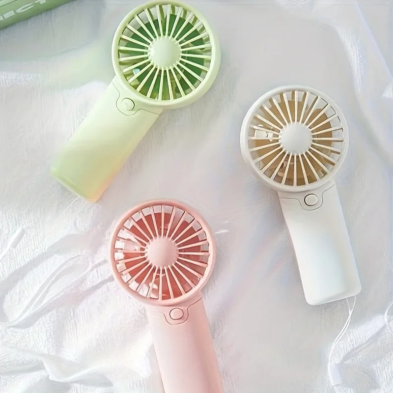 2026 Cute Mini Fan Portable Handheld Fan Lightweight Handy Fan Pocket Size Low Noise Small Electric Fan Student Gift Outdoor Fan
