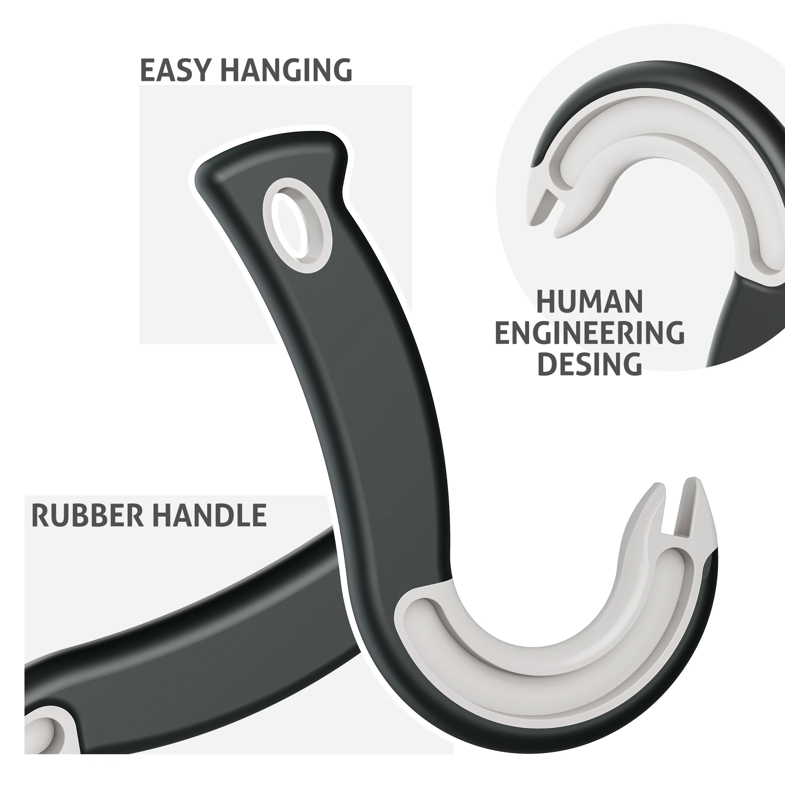 New Design Easy-Grip Hook Can Opener - Durable Plastic, Perfect for Home & Restaurant Use, Ideal Christmas Party Accessory
