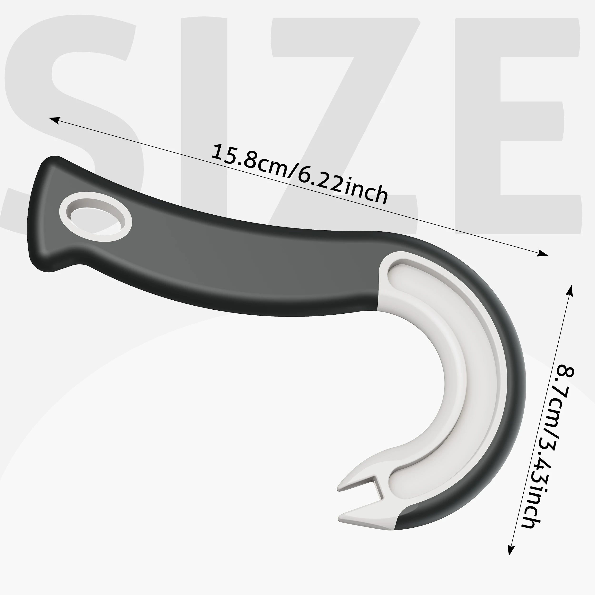 New Design Easy-Grip Hook Can Opener - Durable Plastic, Perfect for Home & Restaurant Use, Ideal Christmas Party Accessory