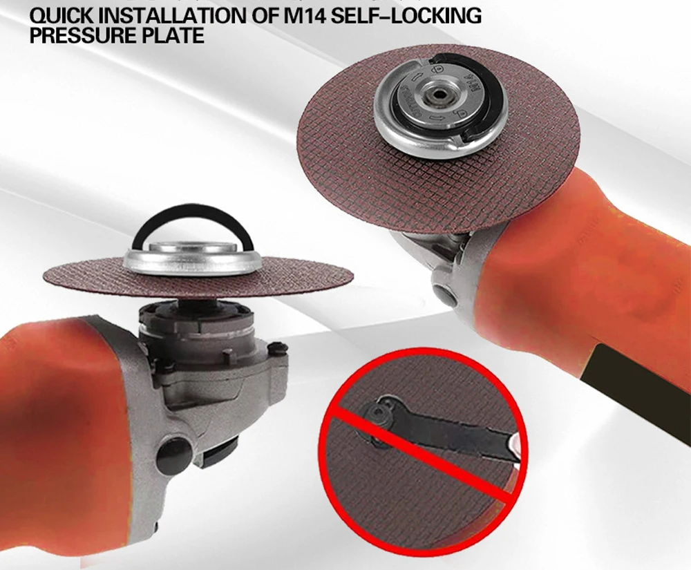 M14 Angle Grinder Quick Release Self-Locking Grinder Pressing Plate Flange Nut Power Chuck for Replacement/Fixing Cutting Discs