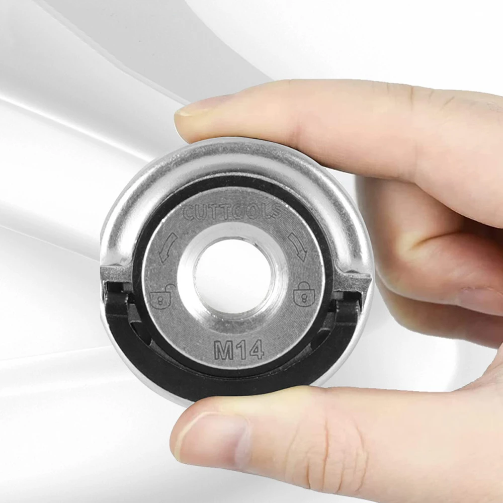 M14 Angle Grinder Quick Release Self-Locking Grinder Pressing Plate Flange Nut Power Chuck for Replacement/Fixing Cutting Discs