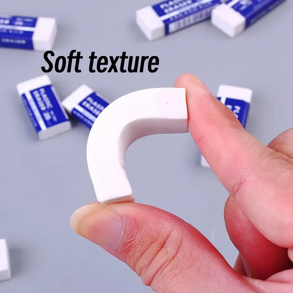 1/10/30pcs 2B Eraser Clean and Mess Free Student Exam Office Sketch Soft Eraser for Kids Correction Supplies Pencil Rubber
