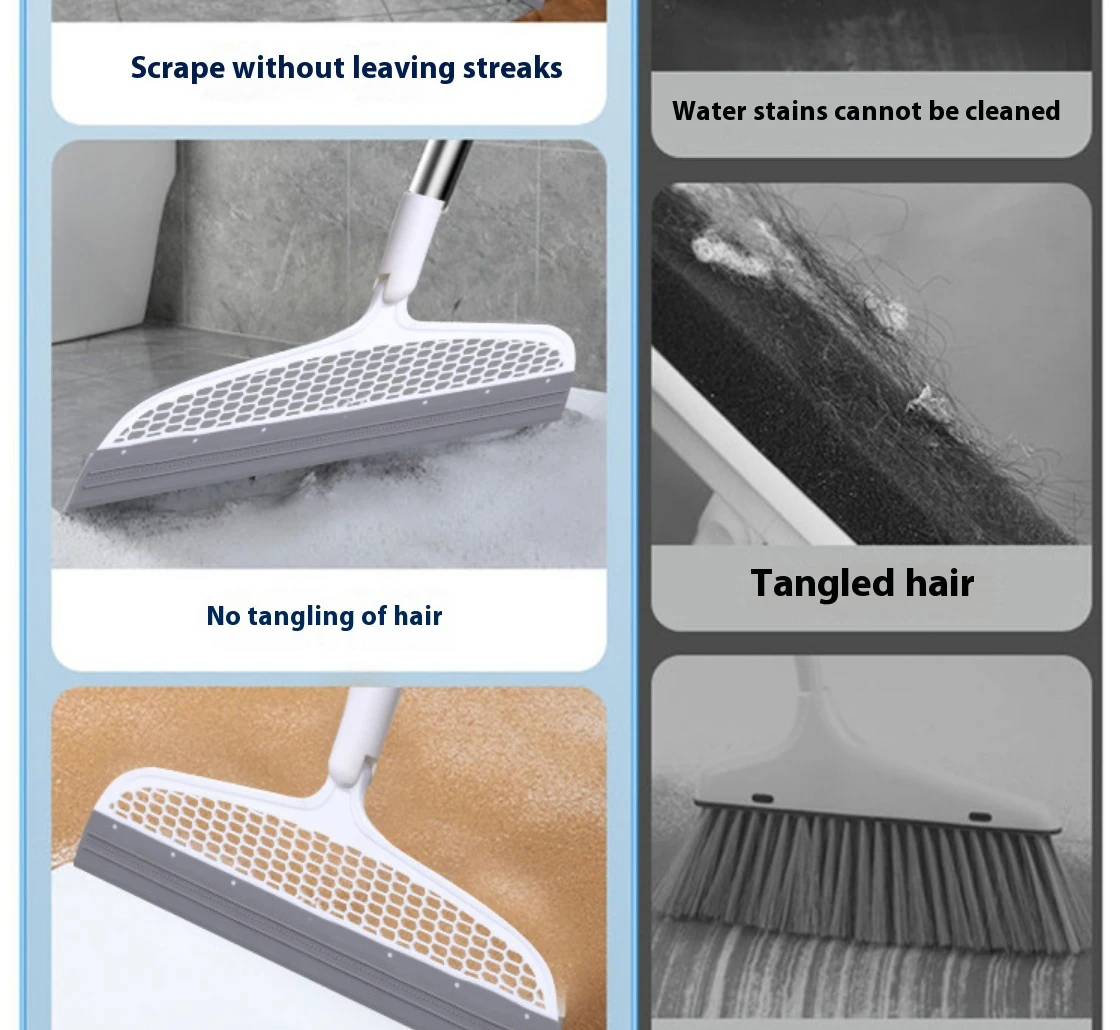Silicone Scraper Broom Magic Wiper High Place Glass Wiper Floor Mop Household Splicing Cleaning Broom Bathroom Sweeping Water
