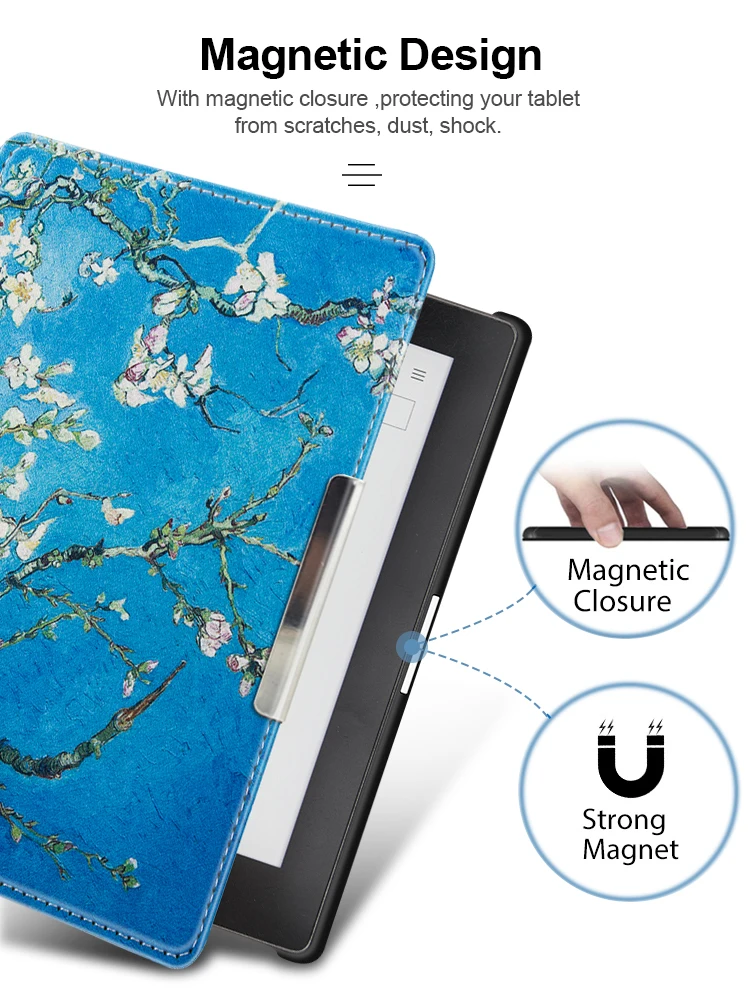 For Kobo Aura N514 Smart Cover 6 Inch Leather Case Screen Protector Capa Ereader Auto Sleep Wake Up Magnetic Ebook Hoesje Funda