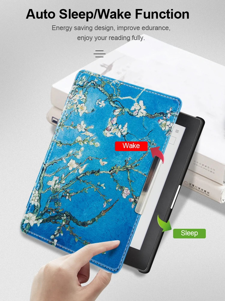 For Kobo Aura N514 Smart Cover 6 Inch Leather Case Screen Protector Capa Ereader Auto Sleep Wake Up Magnetic Ebook Hoesje Funda