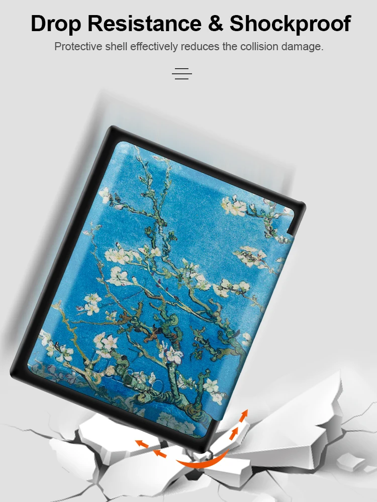 For Kobo Aura N514 Smart Cover 6 Inch Leather Case Screen Protector Capa Ereader Auto Sleep Wake Up Magnetic Ebook Hoesje Funda