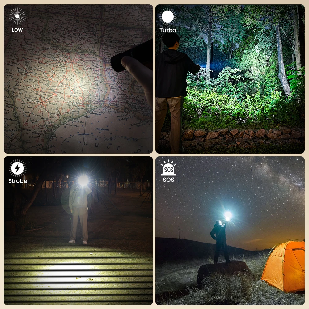 SOFIRN SR23 Flashlight EDC TN3535 3000LM 365nm UV SST08 USB-C 21700 Rechargeable Light With Dual Switch