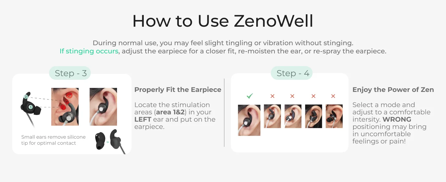 ZenoWell Vita Vagus Nerve Stimulation for Deep Sleep, Anxiety Relief HRV Optimization – Drug-Free Calm Stress Resilience