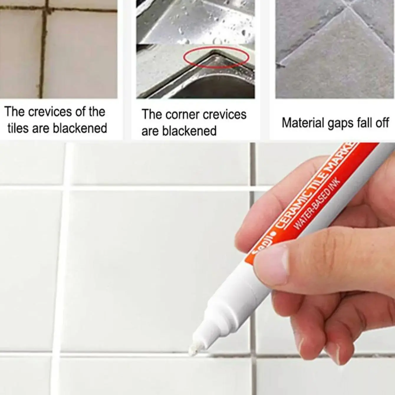 1/5/10/30PC Ceramic tile bathroom wall floor tile gap color repair anti-mildew waterproof whiteboard color repair pen