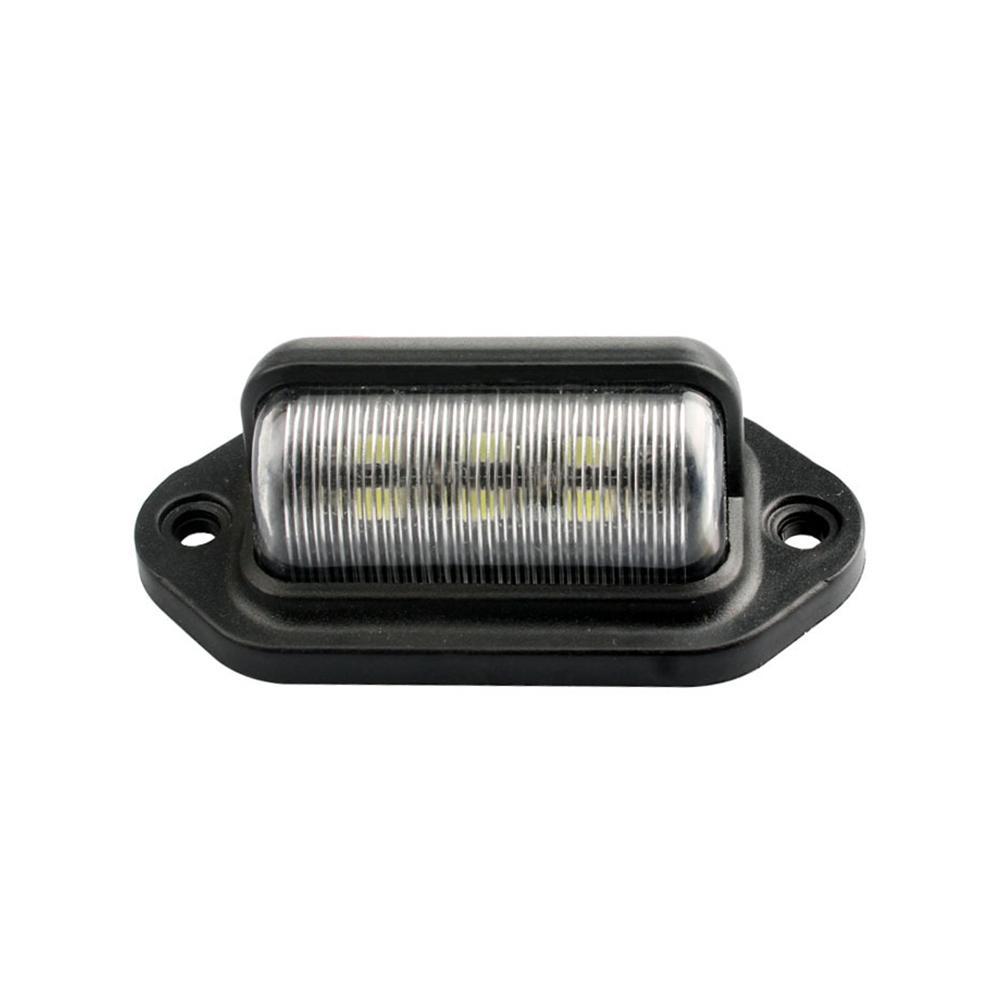 2PCS 6 LED Car License Number Plate Light For SUV Truck Trailer Van Tag Step Lamp White Bulbs Car Products License Plate Lights