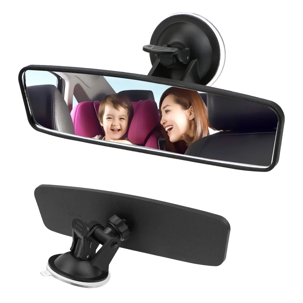 Interior Rear View Mirror 360° Rotates Car Rear Mirror Wide-angle Rearview Mirror Adjustable Suction Cup Car-styling Universal
