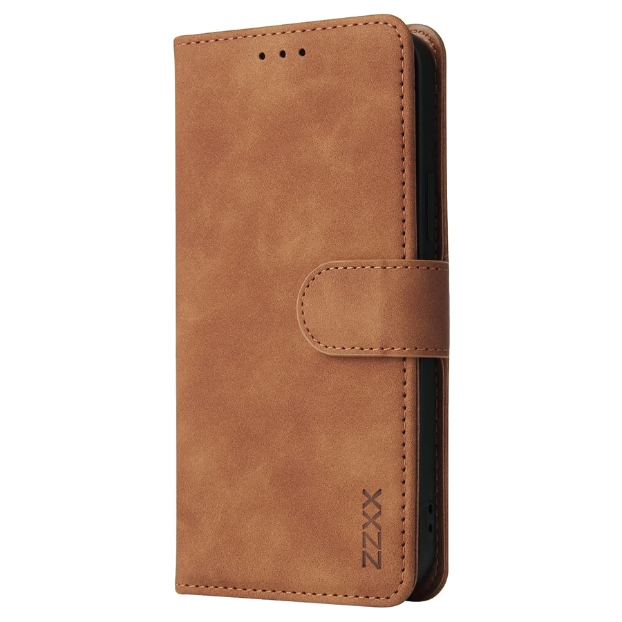 ZZXX Leather Wallet Phone Case For iPhone 17e 16 Pro Max 15 14 13 Mini 12 11 X XS XR SE2 8 7 6s Plus Flip Card Slot Holder Cover