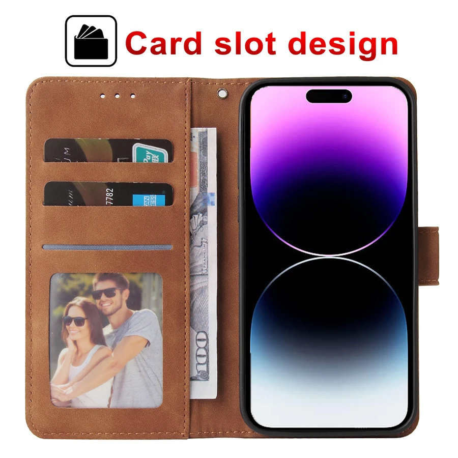 ZZXX Leather Wallet Phone Case For iPhone 17e 16 Pro Max 15 14 13 Mini 12 11 X XS XR SE2 8 7 6s Plus Flip Card Slot Holder Cover