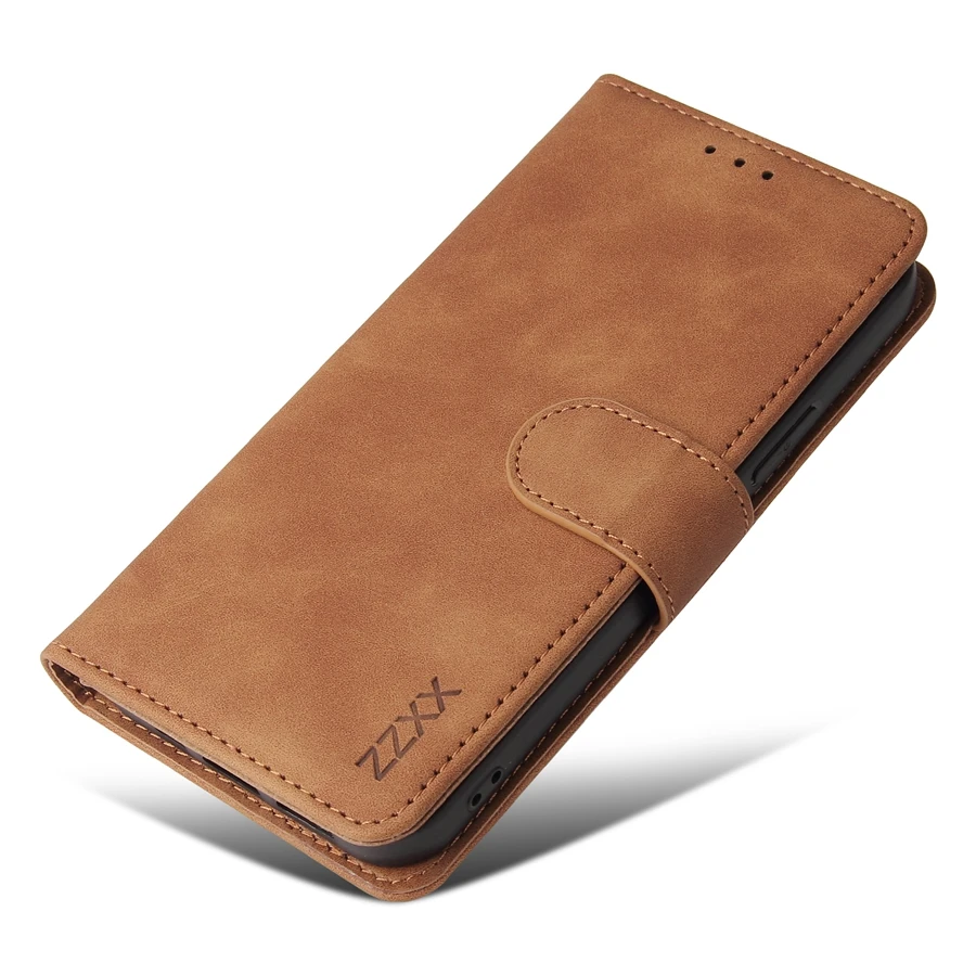 ZZXX Leather Wallet Phone Case For iPhone 17e 16 Pro Max 15 14 13 Mini 12 11 X XS XR SE2 8 7 6s Plus Flip Card Slot Holder Cover