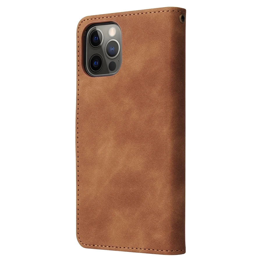 ZZXX Leather Wallet Phone Case For iPhone 17e 16 Pro Max 15 14 13 Mini 12 11 X XS XR SE2 8 7 6s Plus Flip Card Slot Holder Cover