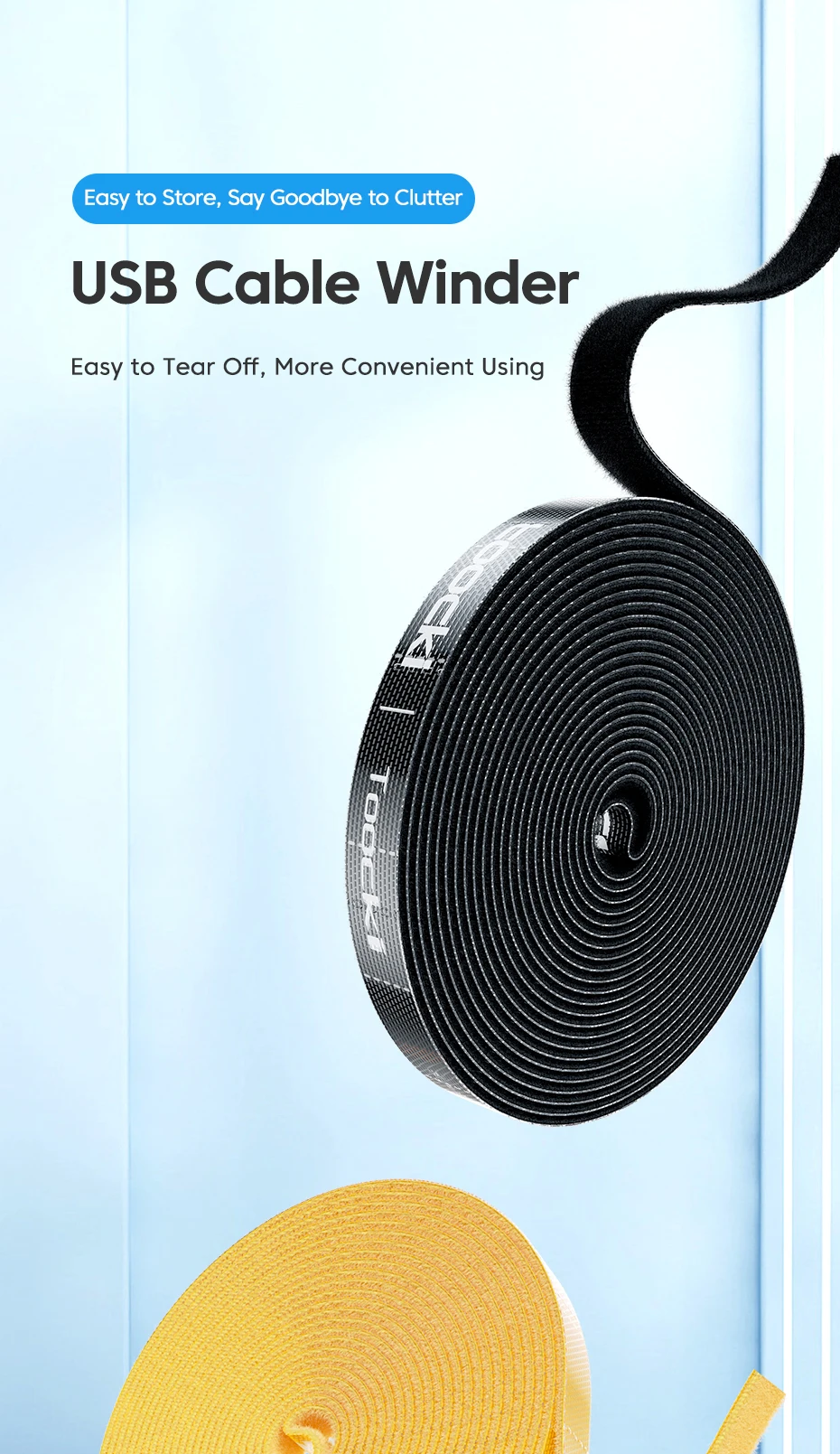 Toocki Cable Organizer Cable Management Tearable Organizador Cables Winder Ties Phone Accessories Wire Cord Organizer And Cables