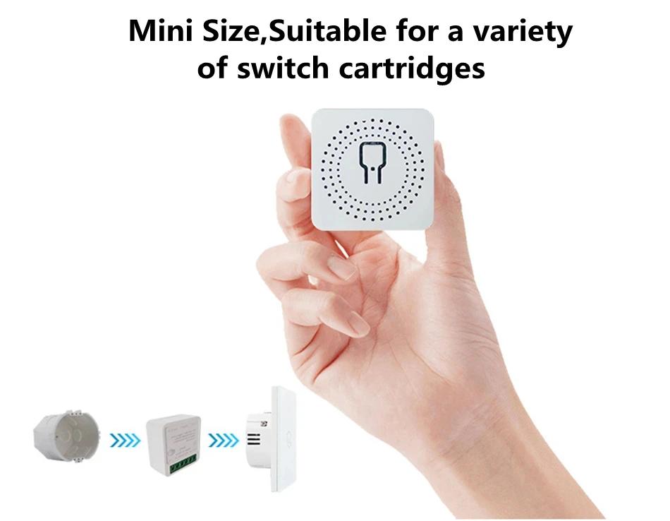Mini DIY Smart Switch Work With Tuya WiFi Light Switch Module Need Neutral Wire 2 Ways Timer Wireless Breaker Alexa Google Home