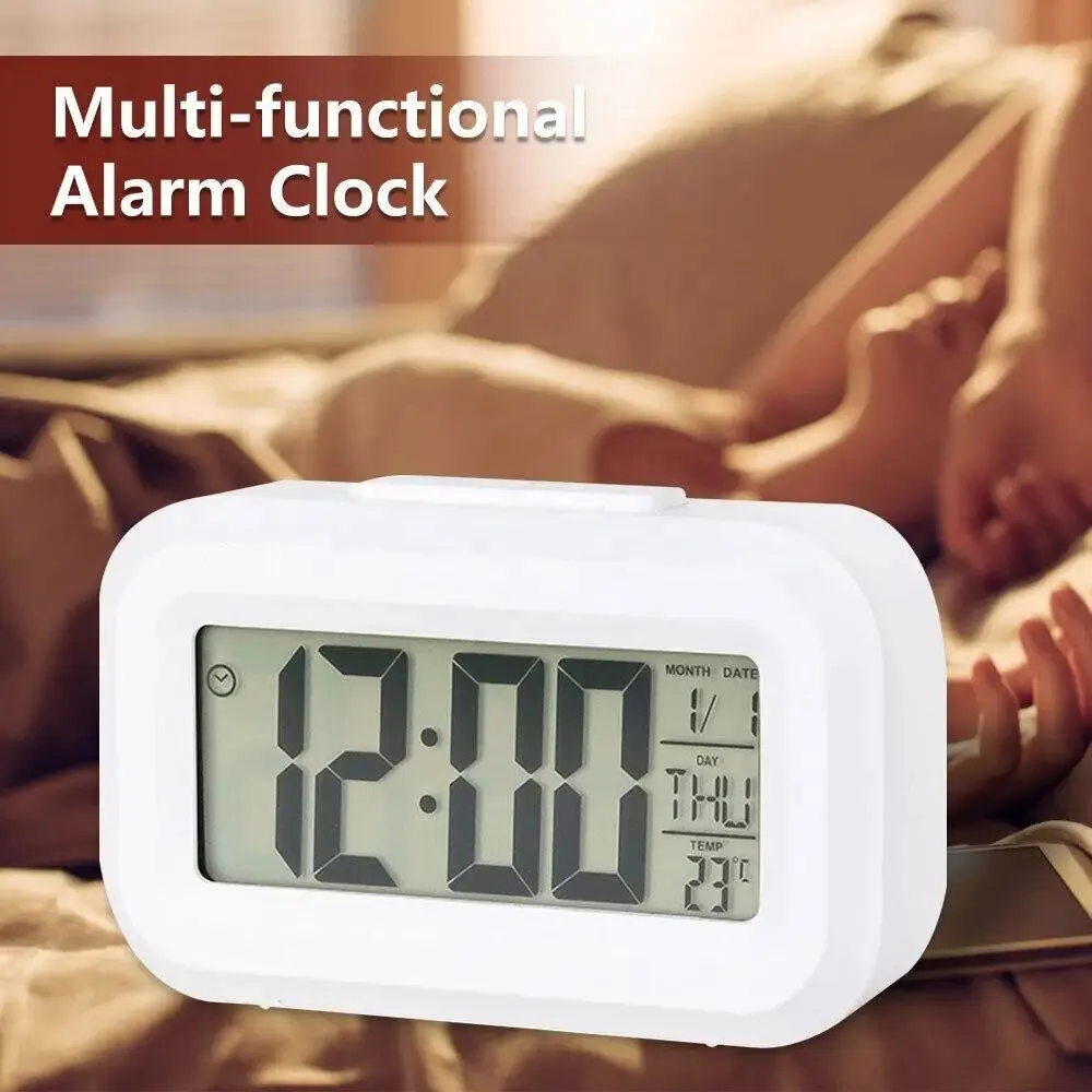 LED Digital Alarm Clock Backlight Snooze Data Time Calendar Desktop Multifunction Electronic Backlight Table Clock