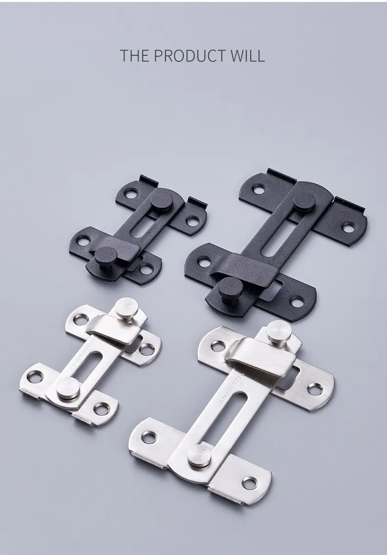 Sliding Barn Door Latch Sliding Right Angle Door Latch Door Bolt Wine Cooler Closet Window Door Latch Plug Baby Safety Latch