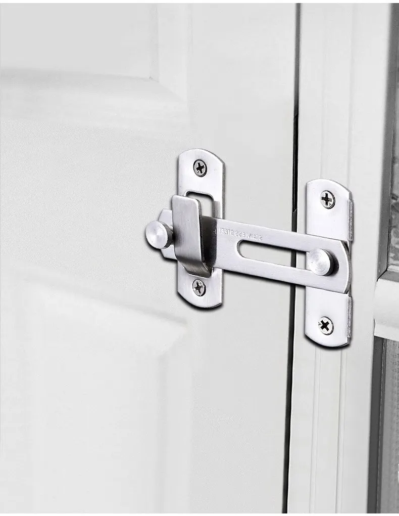 Sliding Barn Door Latch Sliding Right Angle Door Latch Door Bolt Wine Cooler Closet Window Door Latch Plug Baby Safety Latch