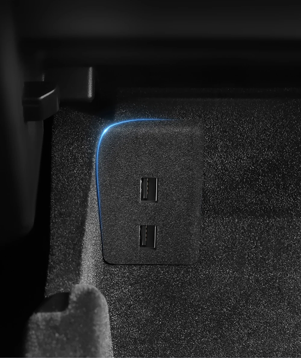 YZ For Tesla Model 3 Y Highland Juniper 2021-2025 Glove Box Flocking USB HUB Adapter Quick Charger Car Accessories