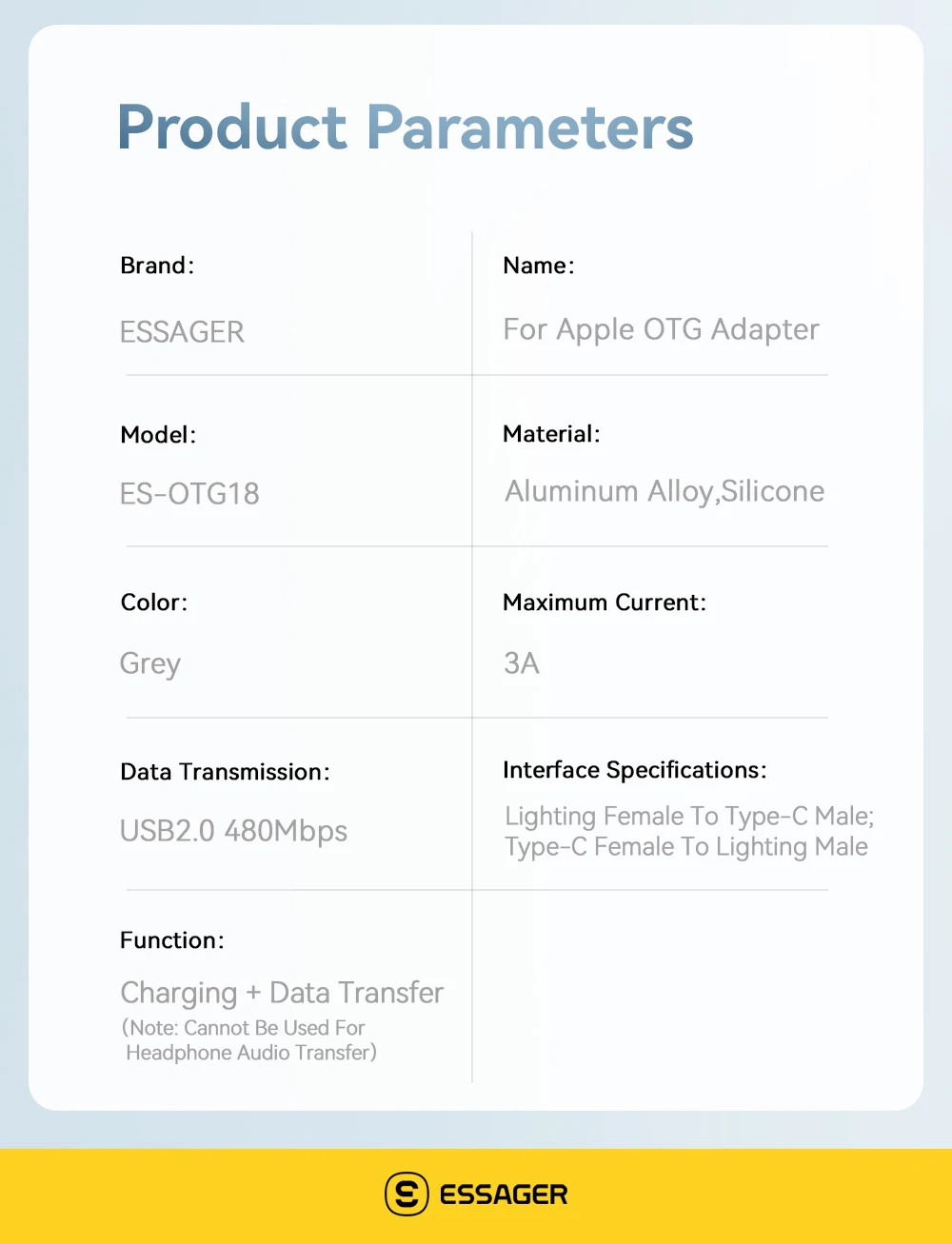 Essager Lighting To Type C Adapter 3A Fast Charging IOS Female to Type-C Male Connector For IPhone 15 14 13 Pro IPad Converter