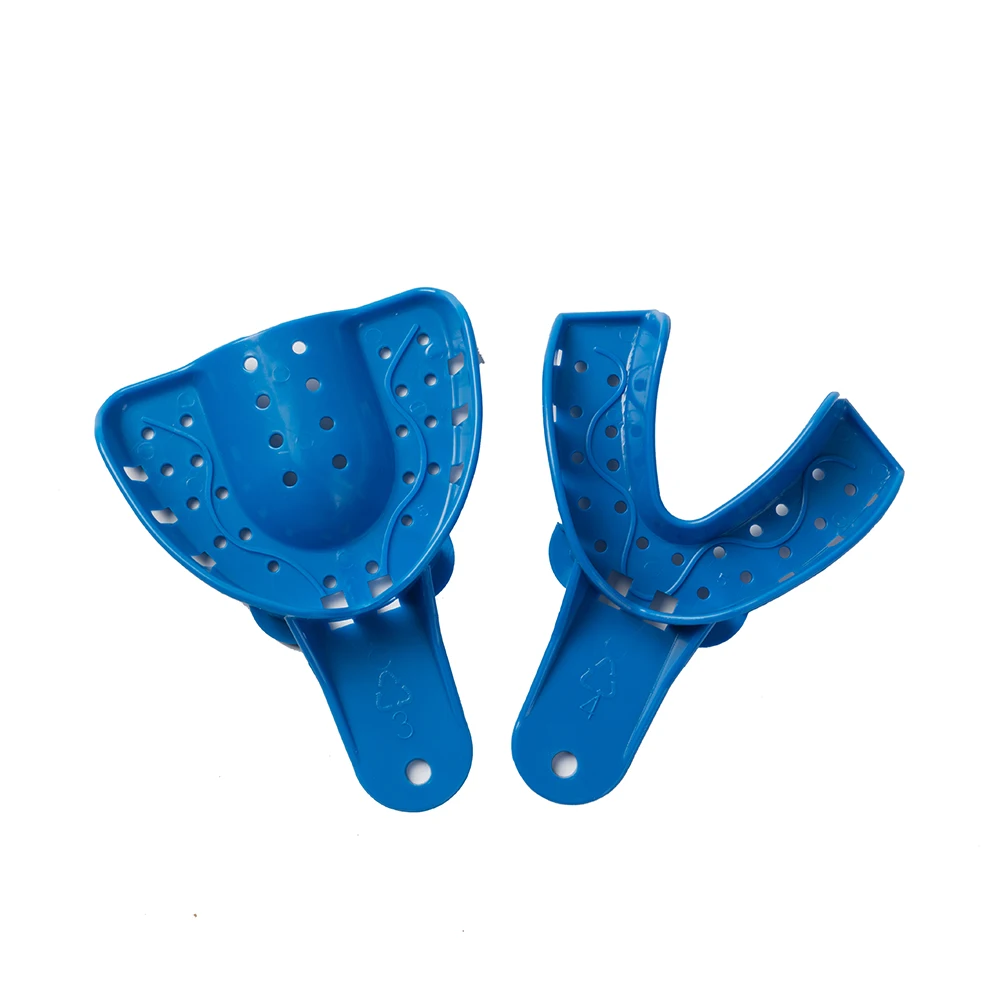 EASYINSMILE Dental S/M/L/XL Perforated Plastic Impression Trays Upper/Lower 12Pc Autoclavable