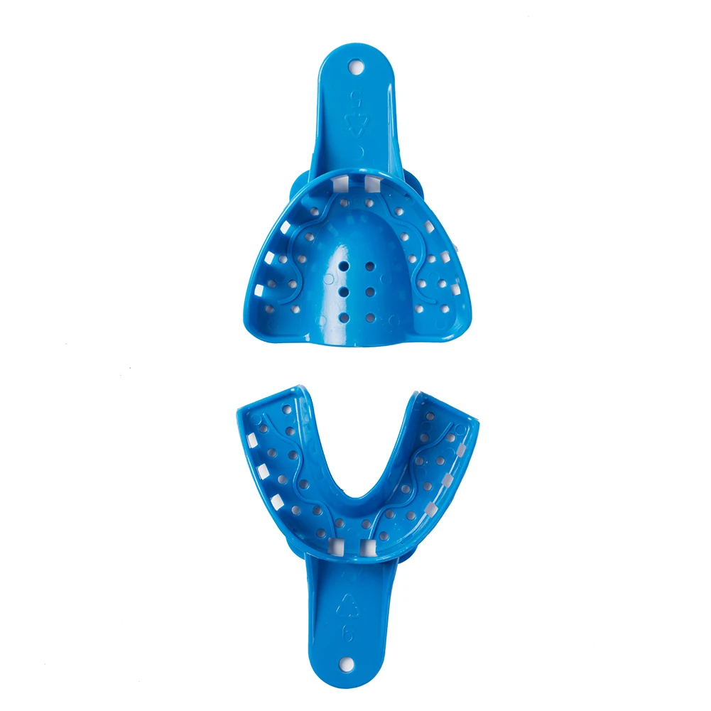 EASYINSMILE Dental S/M/L/XL Perforated Plastic Impression Trays Upper/Lower 12Pc Autoclavable