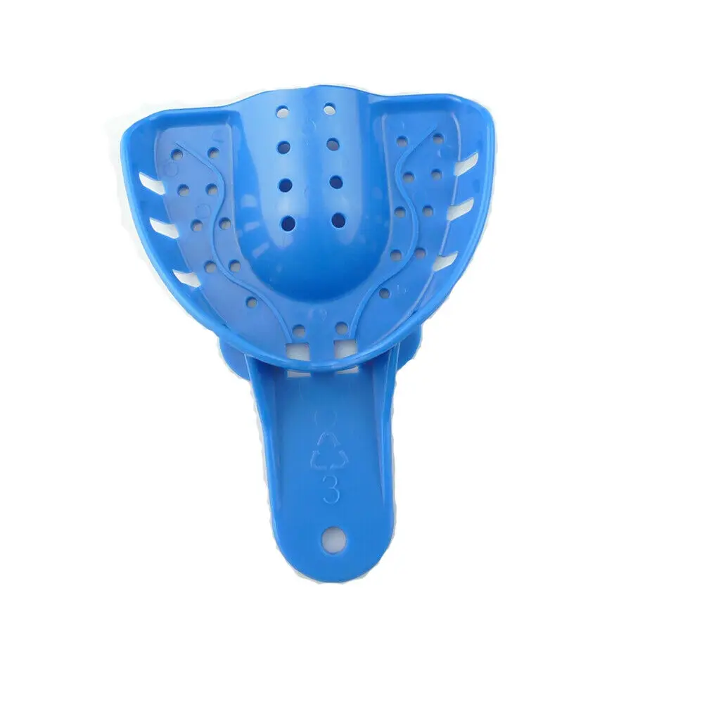 EASYINSMILE Dental S/M/L/XL Perforated Plastic Impression Trays Upper/Lower 12Pc Autoclavable