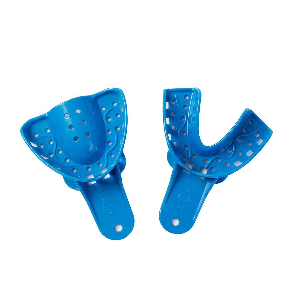 EASYINSMILE Dental S/M/L/XL Perforated Plastic Impression Trays Upper/Lower 12Pc Autoclavable