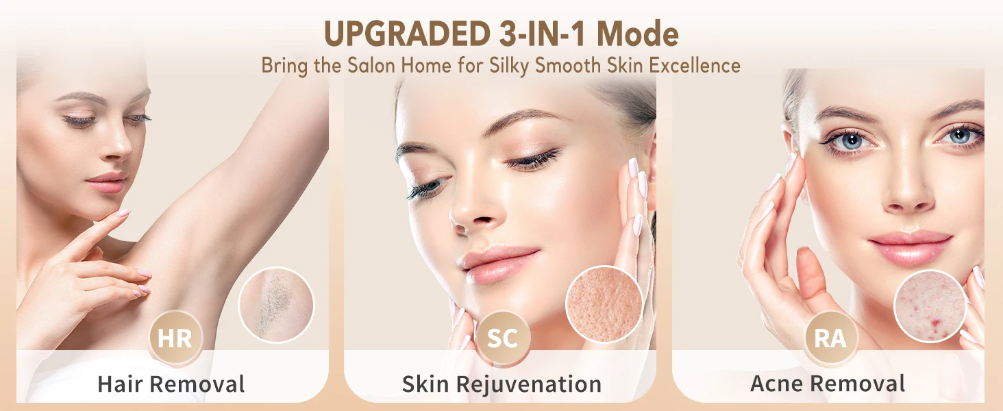 IPL Hair Laser Removal with Cooling Function Home Device 999900 + Flashes 18.5j Pulsed Light Epilator for Armpits/Body/Men/Women