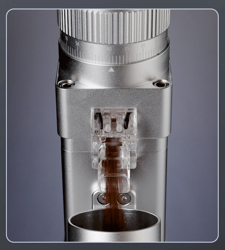 STARSEEKER E55Pro Electric Coffee Grinder 55MM Titanium Cone Burr Stepless Adjustment Espresso Brew Coffee Bean Grinder Black