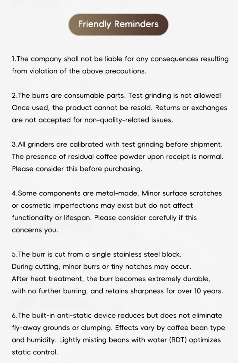 STARSEEKER E55Pro Electric Coffee Grinder 55MM Titanium Cone Burr Stepless Adjustment Espresso Brew Coffee Bean Grinder Black