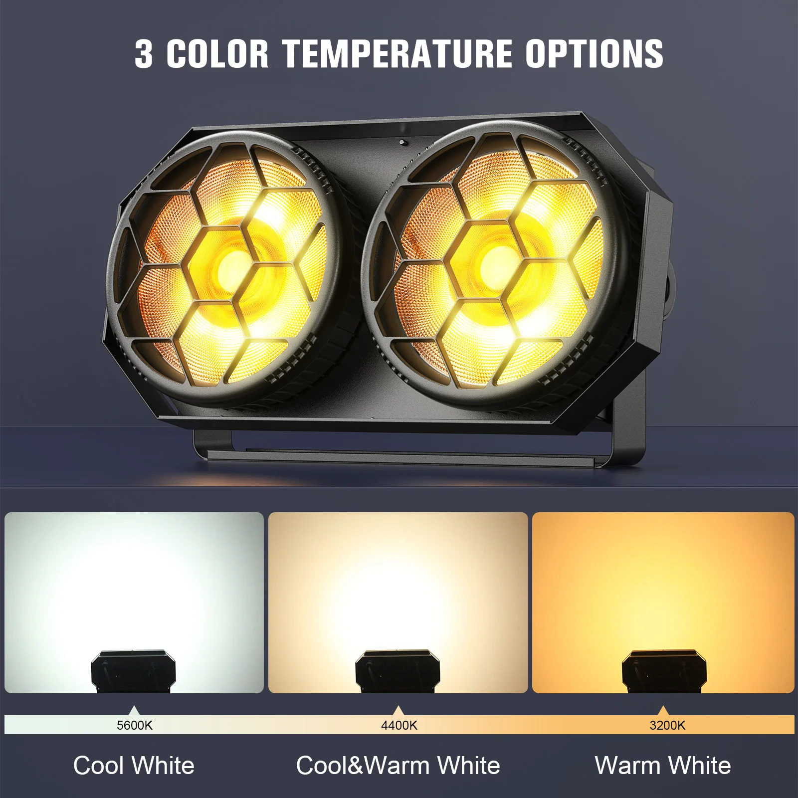 Datewink 1/2Pcs 200W COB RGB LED Par Lights Cool&Warm White Audience Strobe Stage Light DMX For DJ Disco Party Wedding Nightclub