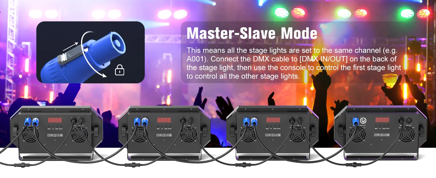 Datewink 1/2Pcs 200W COB RGB LED Par Lights Cool&Warm White Audience Strobe Stage Light DMX For DJ Disco Party Wedding Nightclub