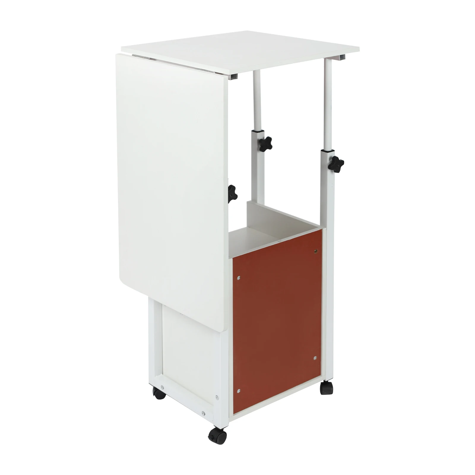 Movable Bedside Table Warp-Proof OverBed Desk Height Adjustable EASY Cleaning Multi-Function Bed Table for Bedrooms/Dormitories