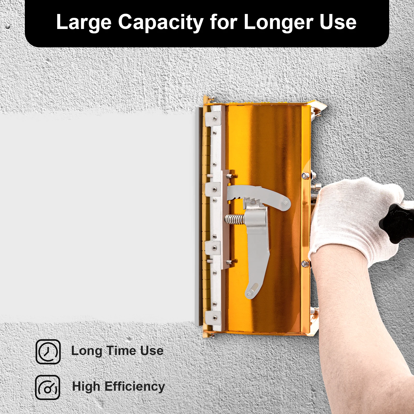 Hand Putty Finishing Trowel, Drywall Flat Finishing Box Tool, Putty Smoother, 26.5cm House Walls or Ceilings Decorating